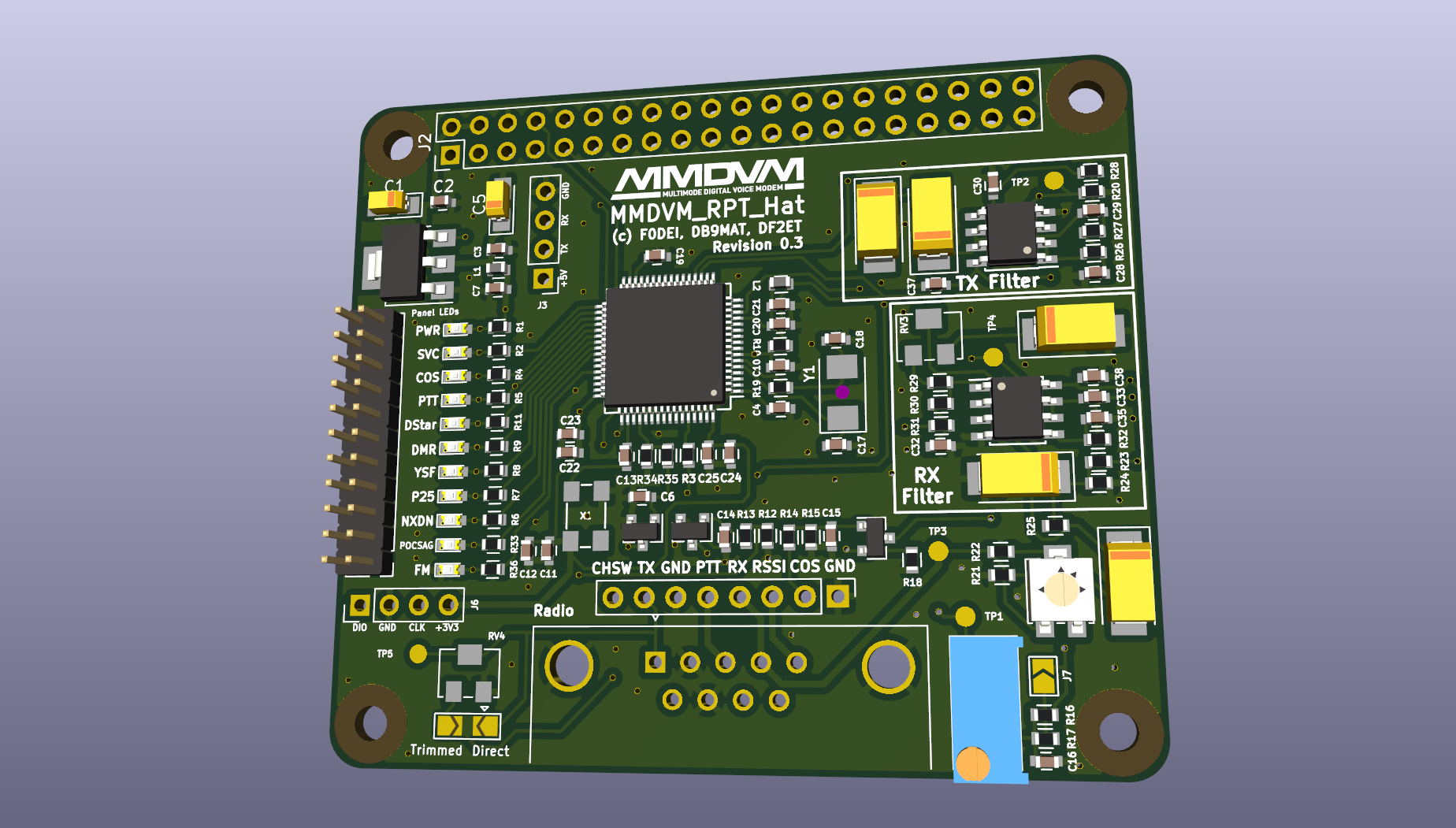 MMDVM RPT Hat, from the project README