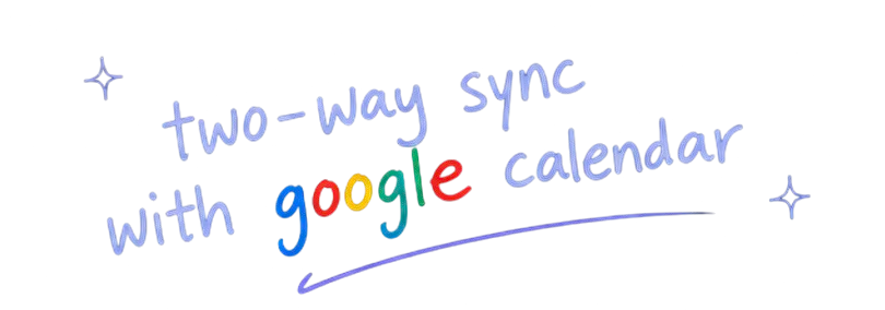 two-way sync with google calendar