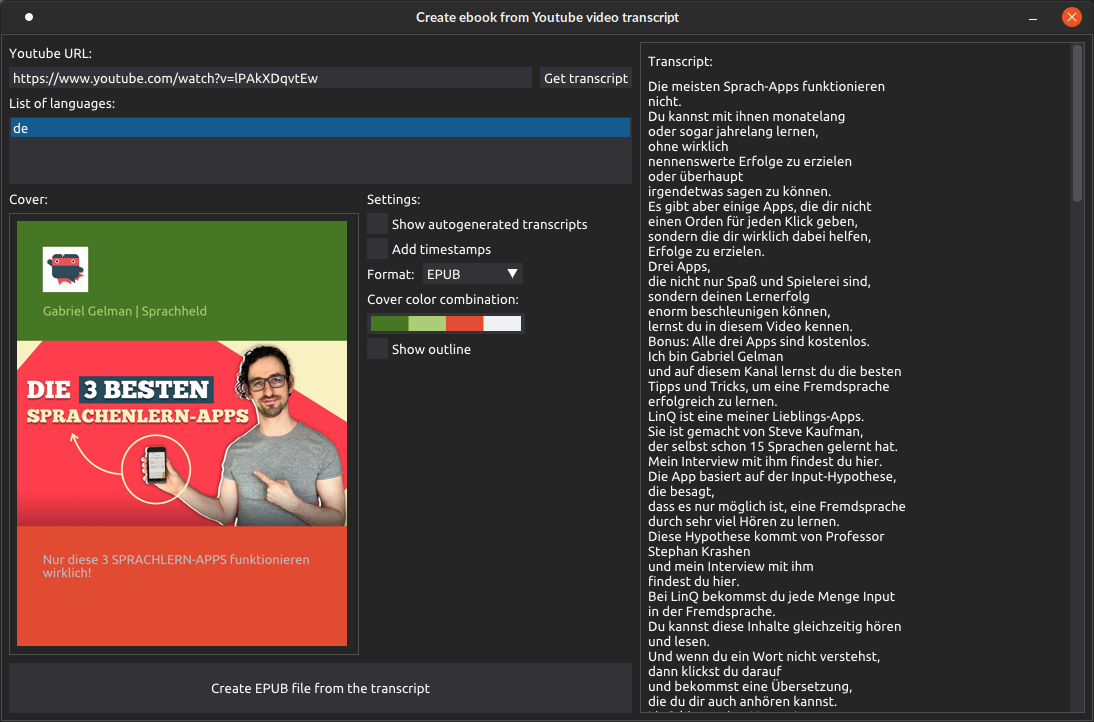 German screenshot