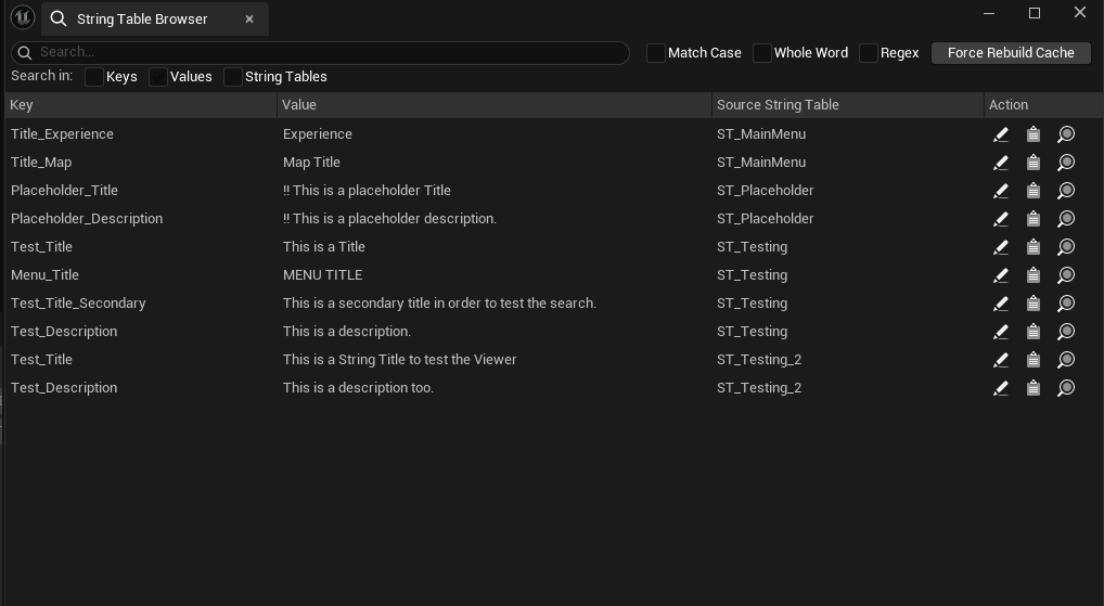 String Table Browser screenshot