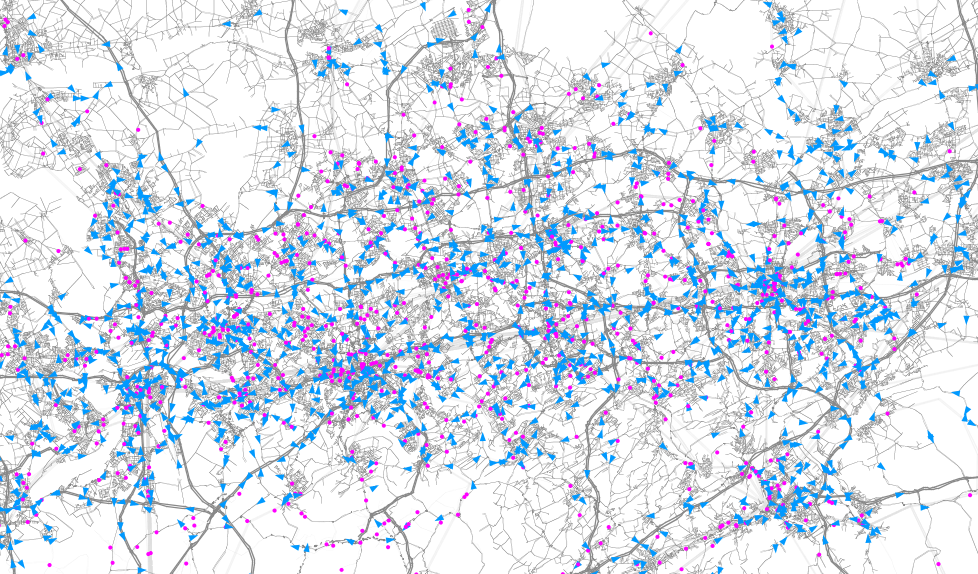 Ruhrgebiet MATSim network and agents