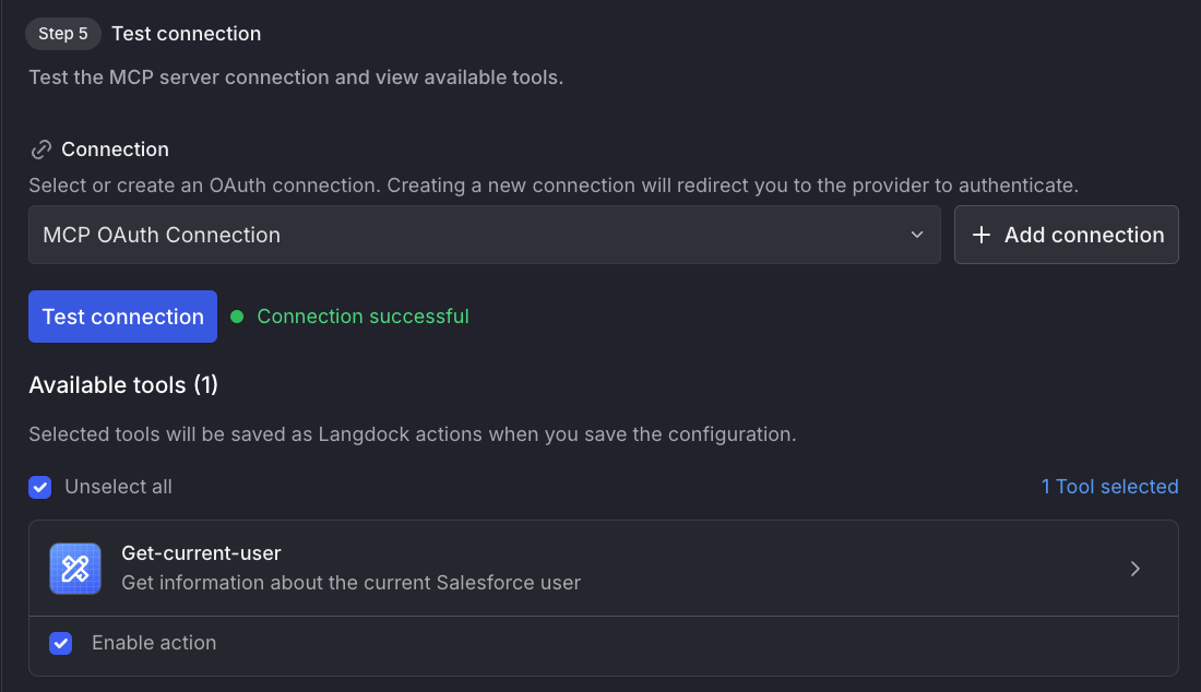 MCP Client configuration