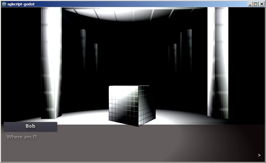 Screenshot of the 3d-scene example