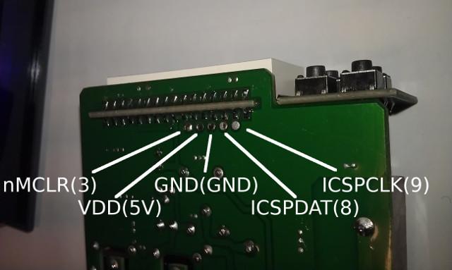 Programming header bottom side