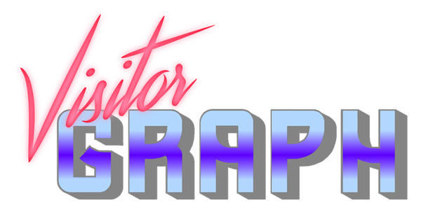 A synthwave styled logo for VisitorGraph