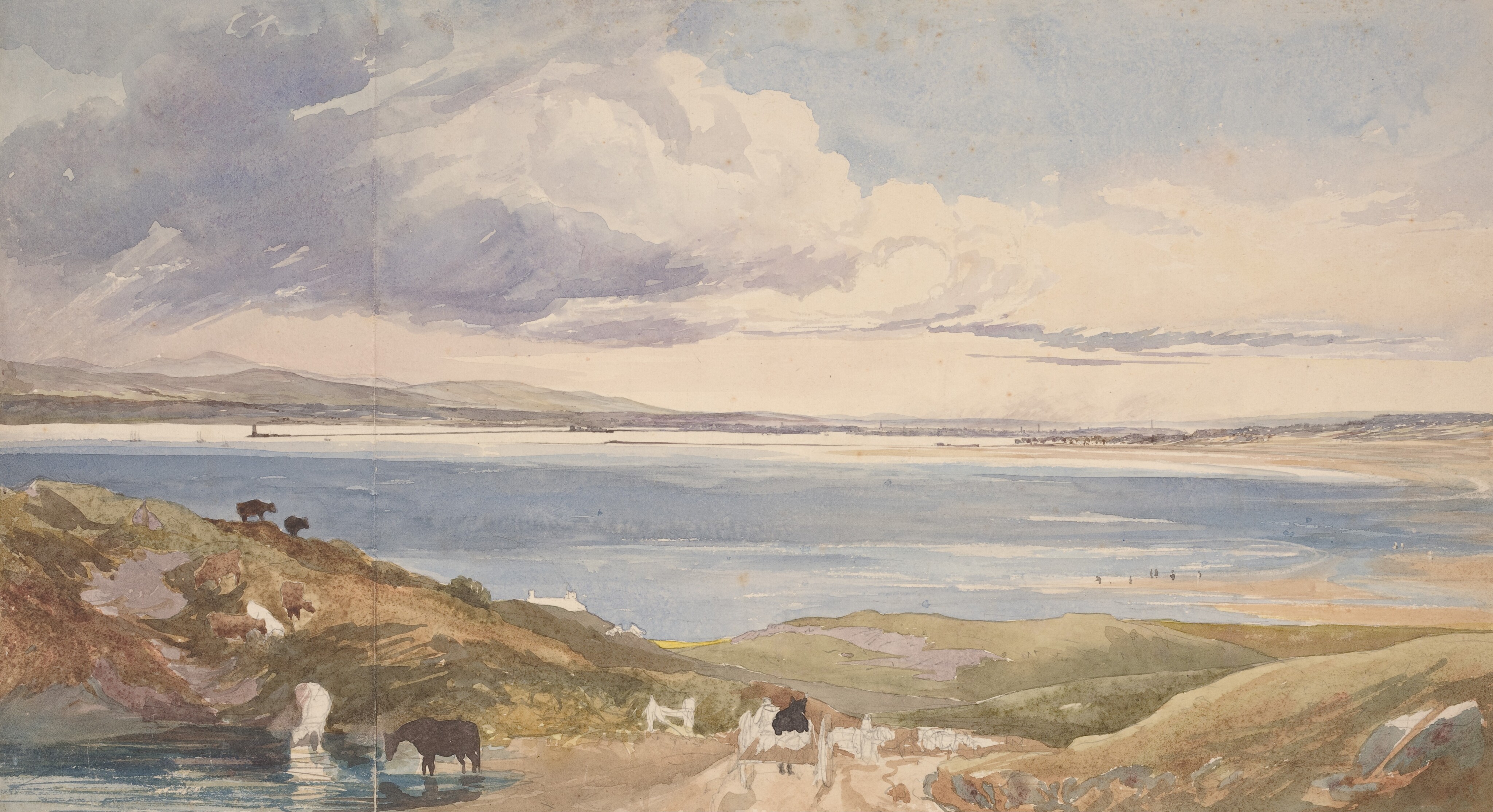 Landscape by the Shore with Road in Foreground