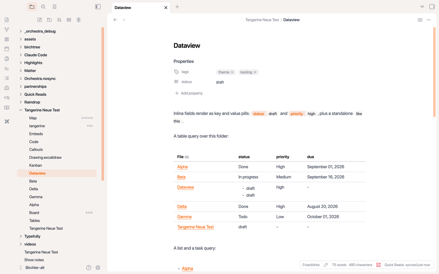Dataview