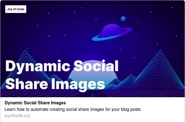 Example of a social share image