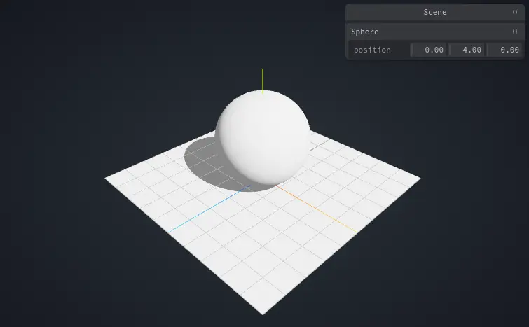 GUI controls for the sphere