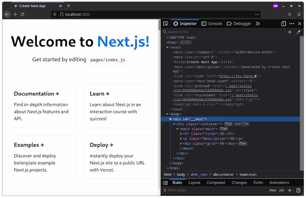 Inspector tab without JavaScript