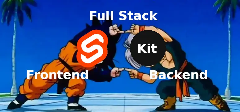 Diagram showing how the frontend Svelte and backend Kit combined make the full stack framework SvelteKit