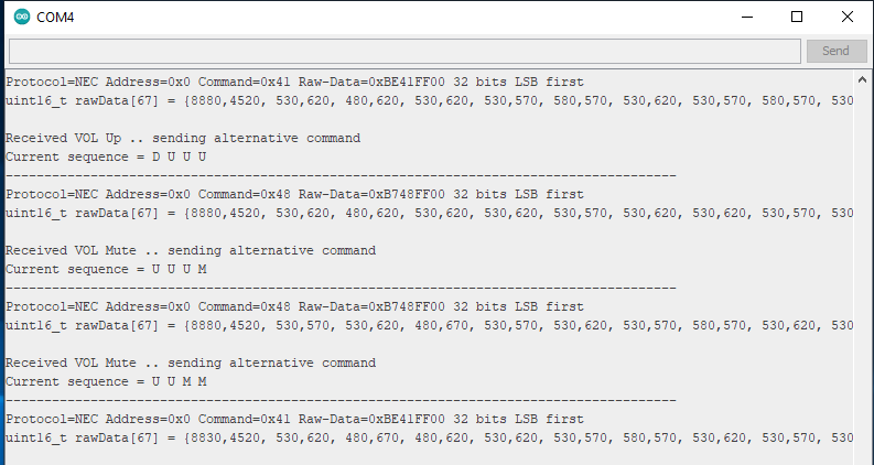 Serial Monitor Dump