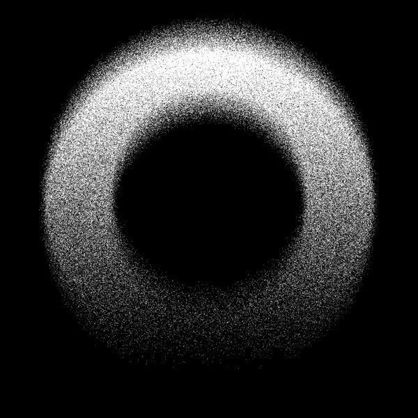 Richard — a white particle ring on black