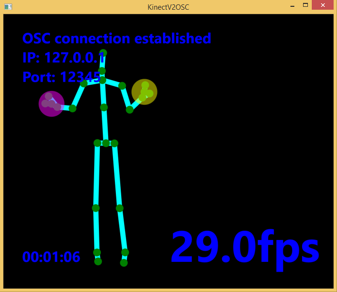 KinectV2-OSC running on Windows