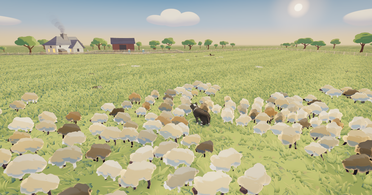 Sheepdog Sim field and title