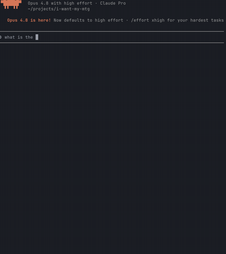 Demo: Claude Code answering four collection queries via the iwmm MCP server