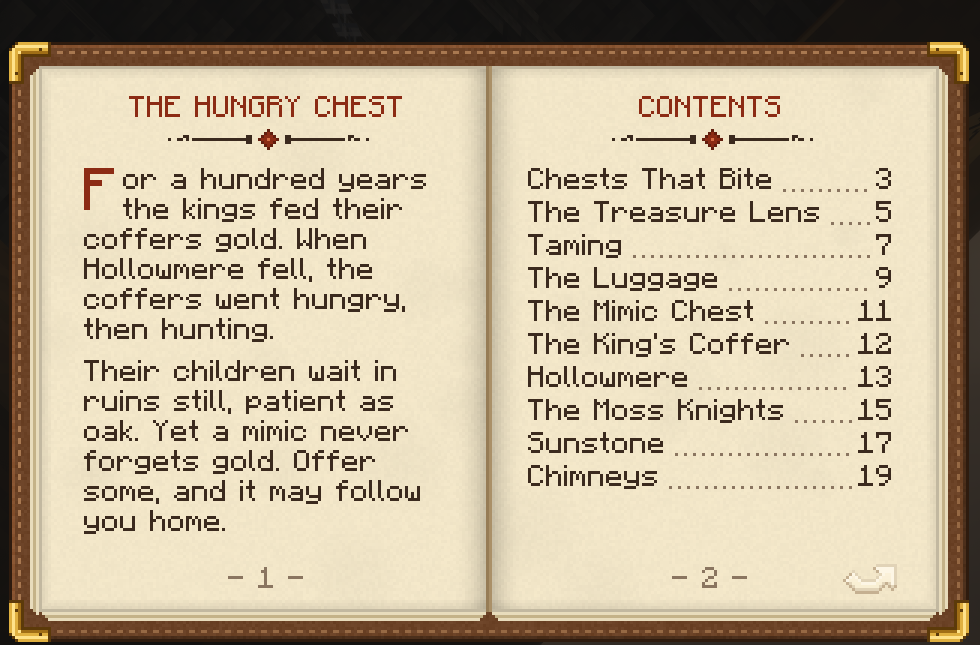 The almanac's opening tale and contents