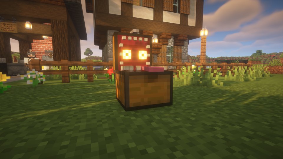 The same mimic with its lid open like a chest