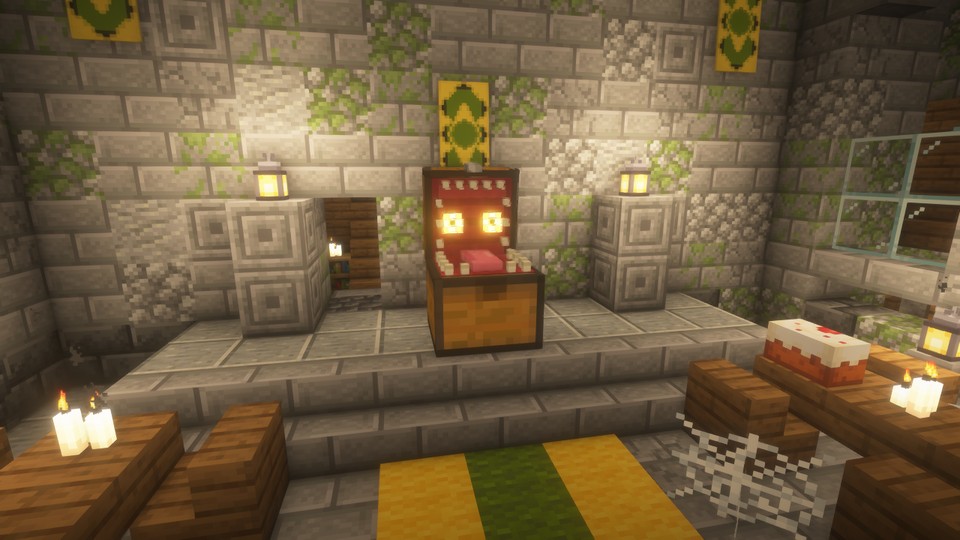The great hall, the King's Coffer awake before the throne