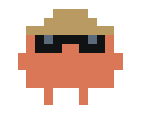 Scout: Clawd in a bucket hat with binoculars