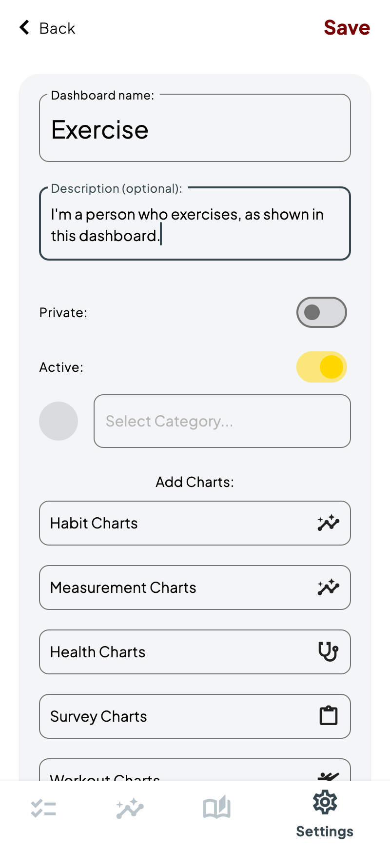 Dashboard - Exercises