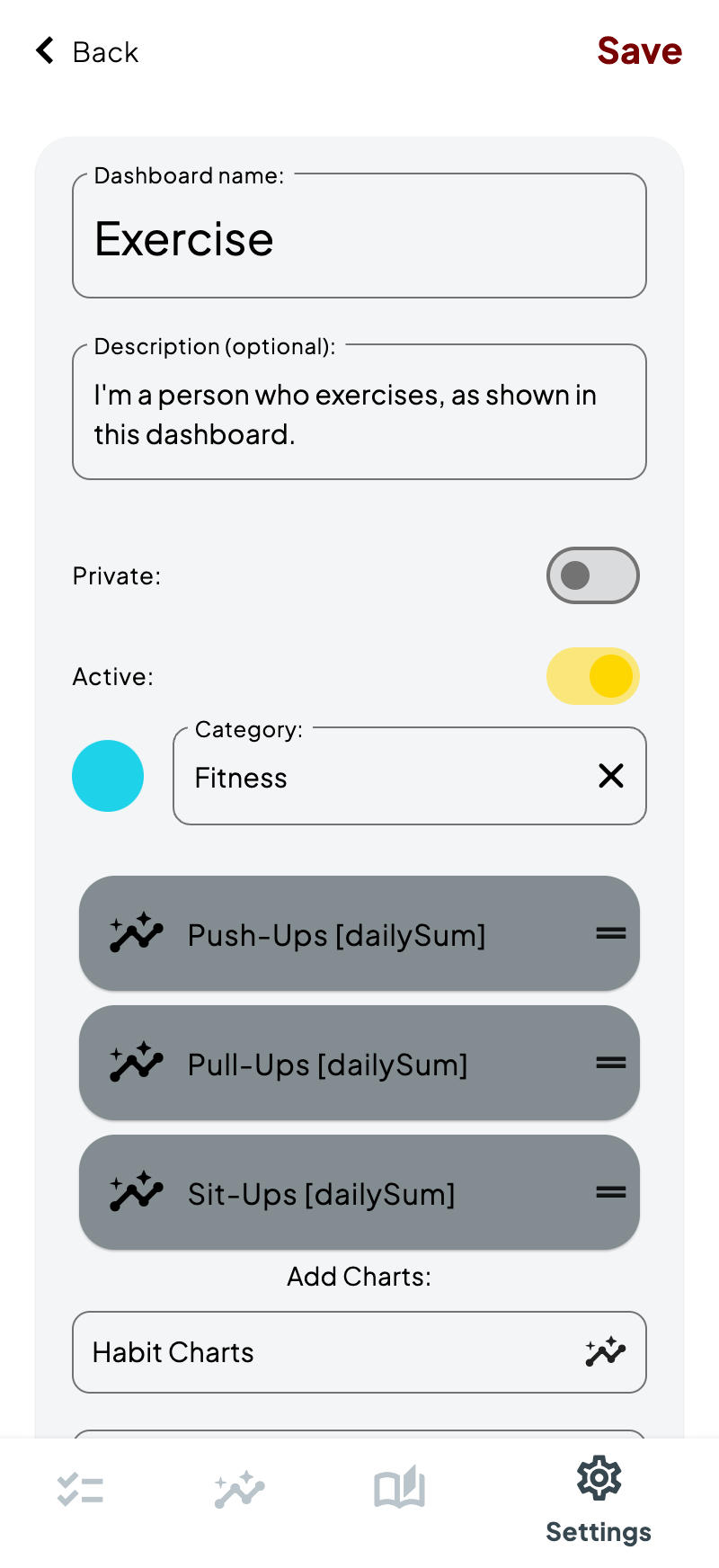 Dashboard - Exercises