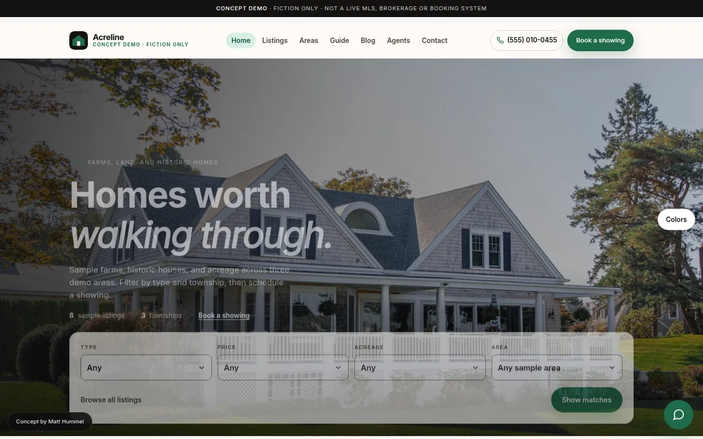 Acreline WordPress real estate theme