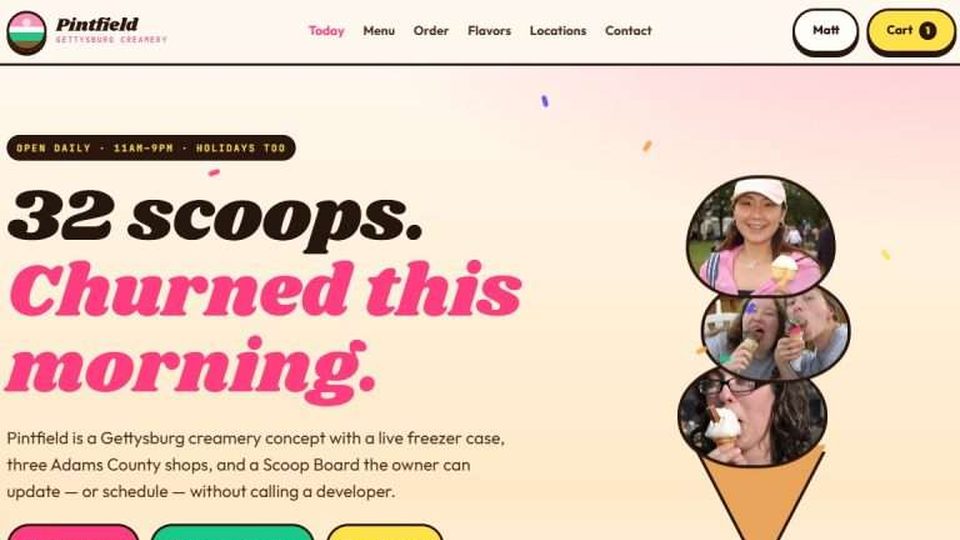 Pintfield WordPress creamery theme