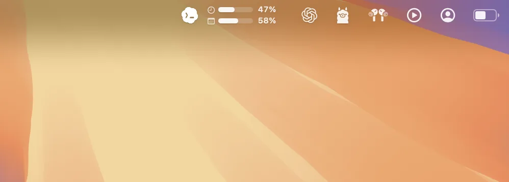 CapBar menu bar usage view
