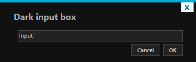 Dark Input Box