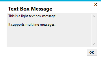 Light Text Box Message