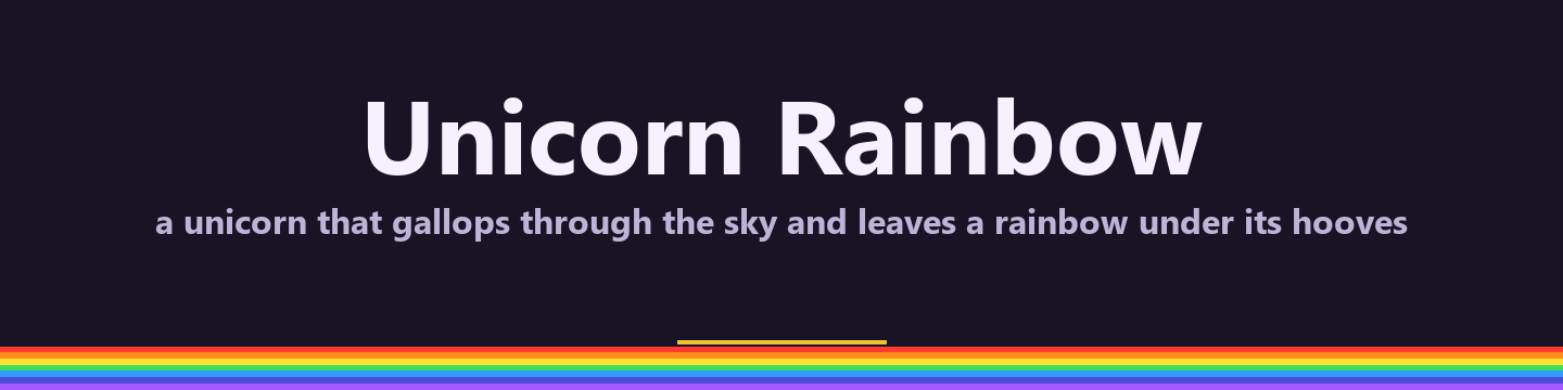 Unicorn Rainbow