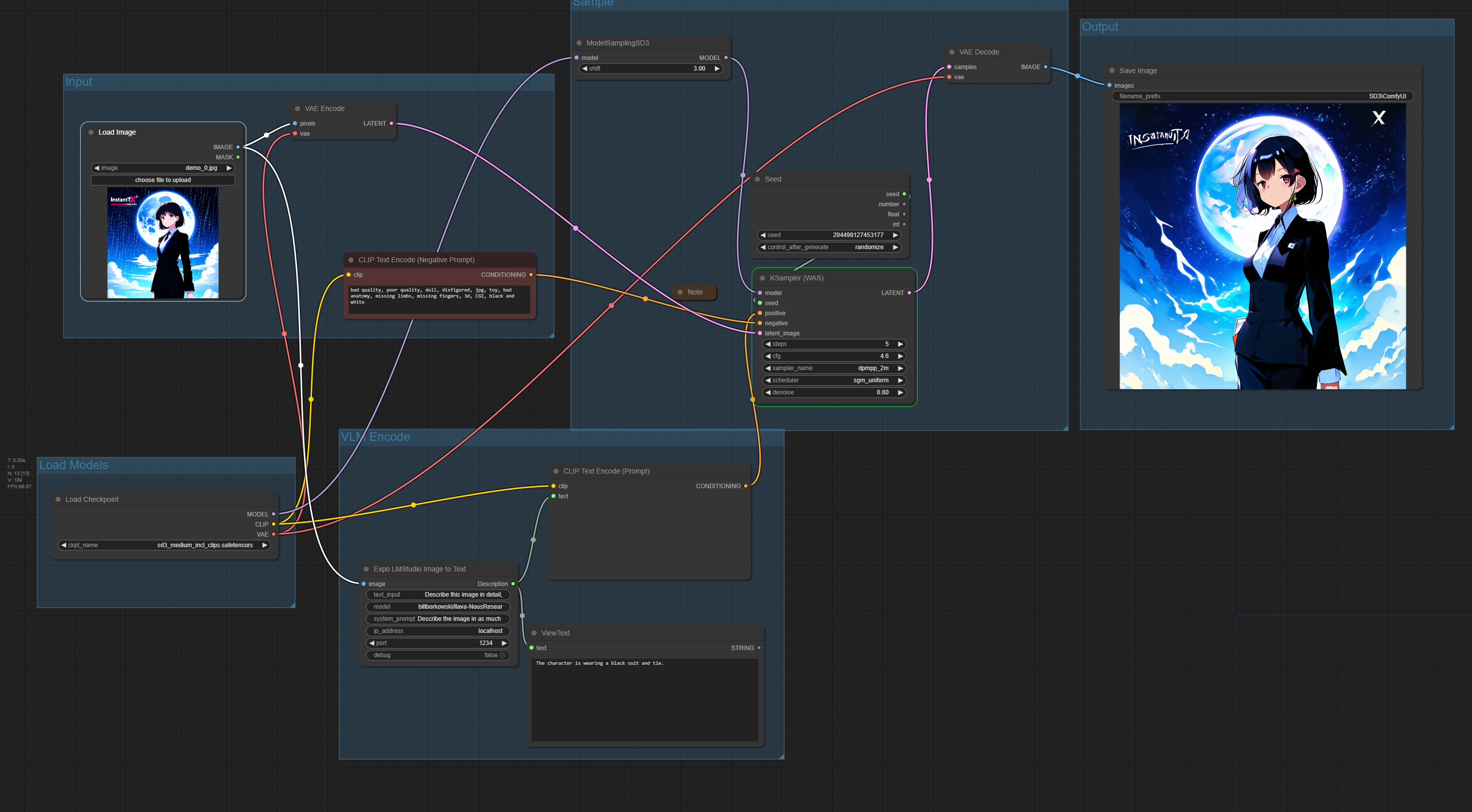 LM Studio Nodes Workflow