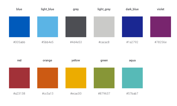 The Cabinet Office colour palette