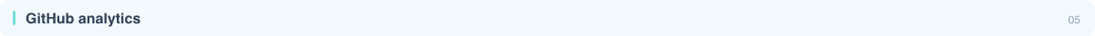 GitHub analytics