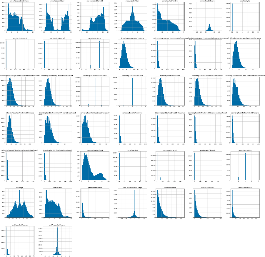 histogram of features