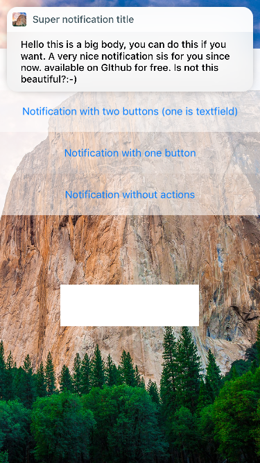 Notification without actions