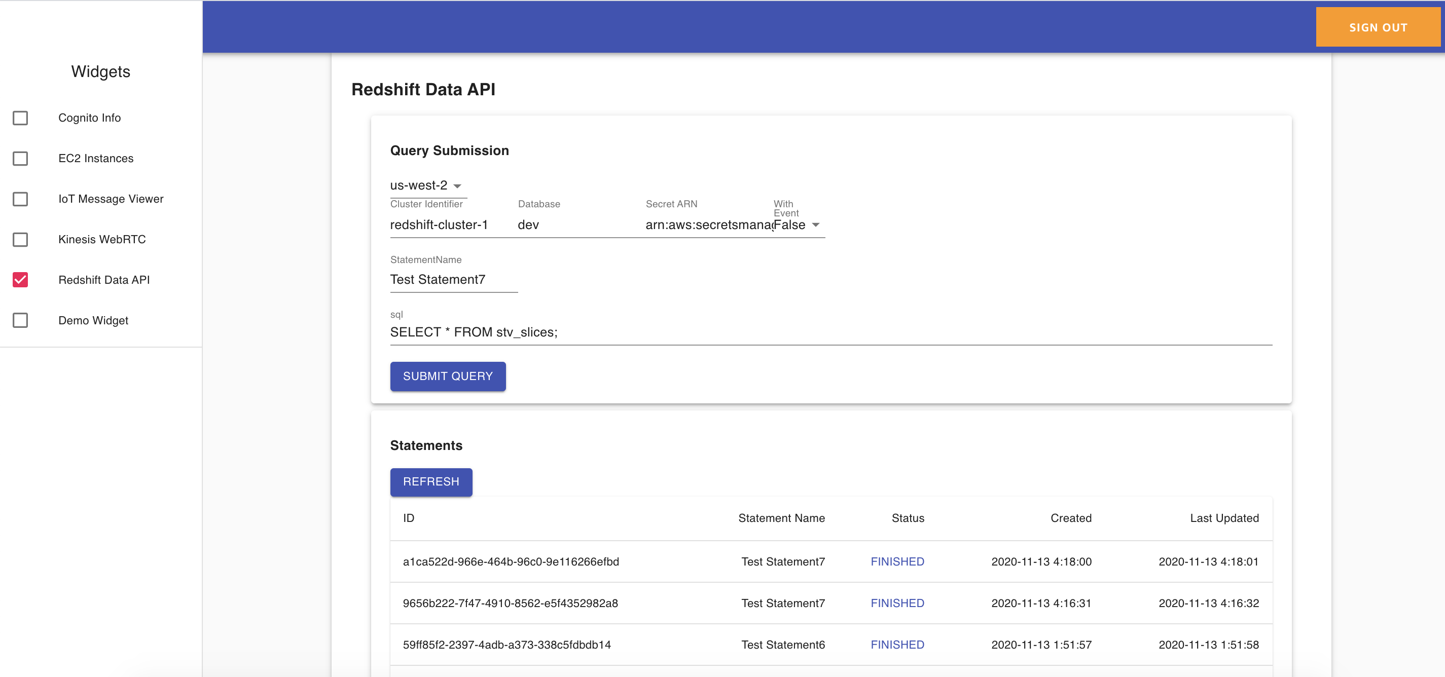 Redshift Data API - Summary