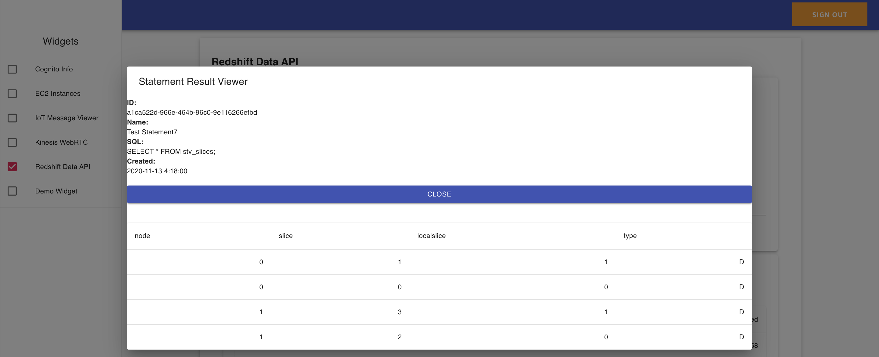 Redshift Data API - Detail