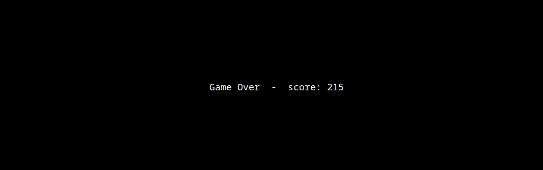 game over screen