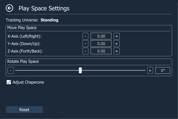 openvr advanced settings playspace mover