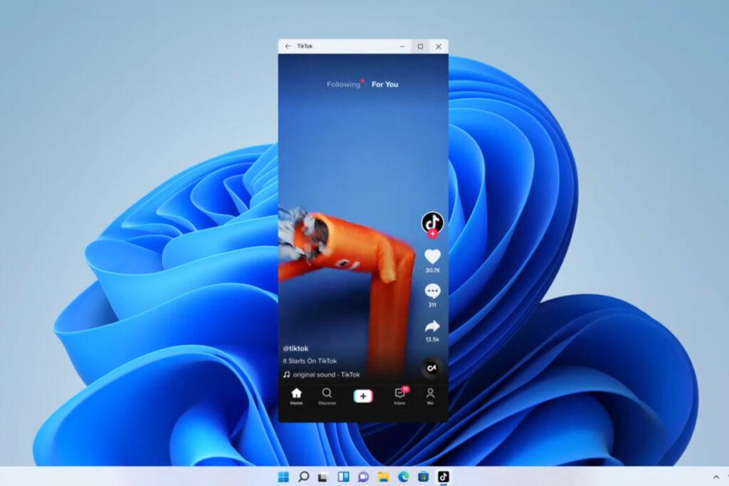 windows 11 android apps tiktok