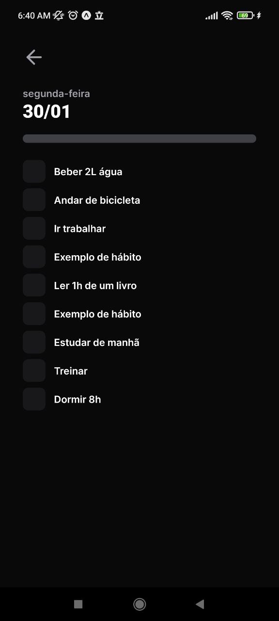 Verificando o hábito