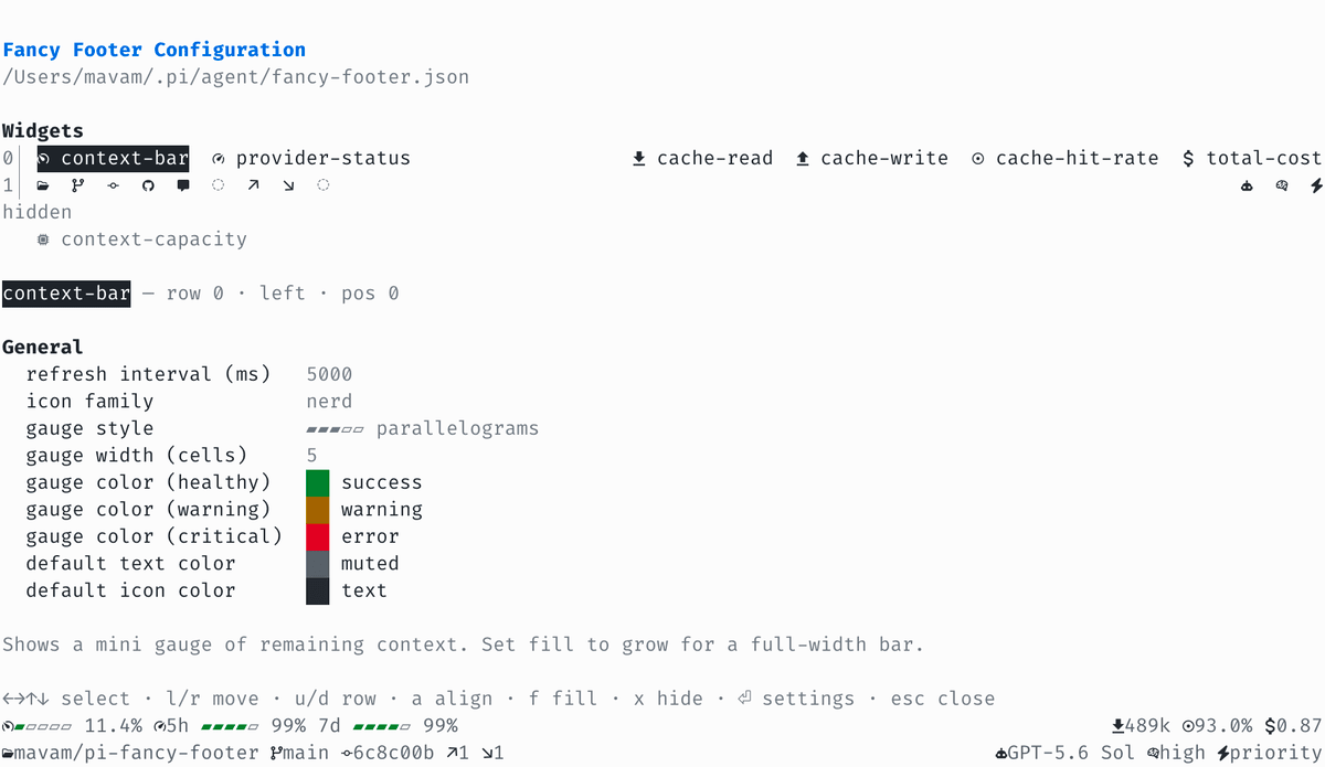 Fancy Footer configuration editor