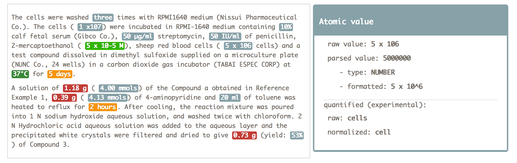 Grobid Quantity Demo