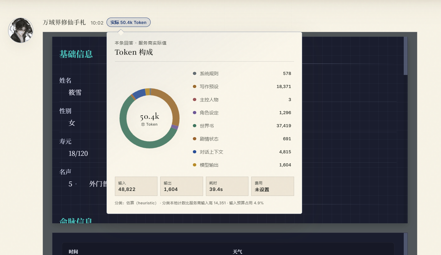 Token 使用情况