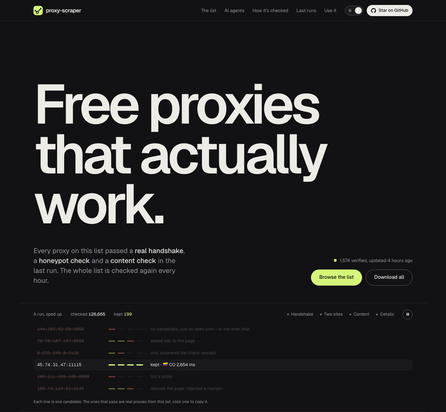 The live list website