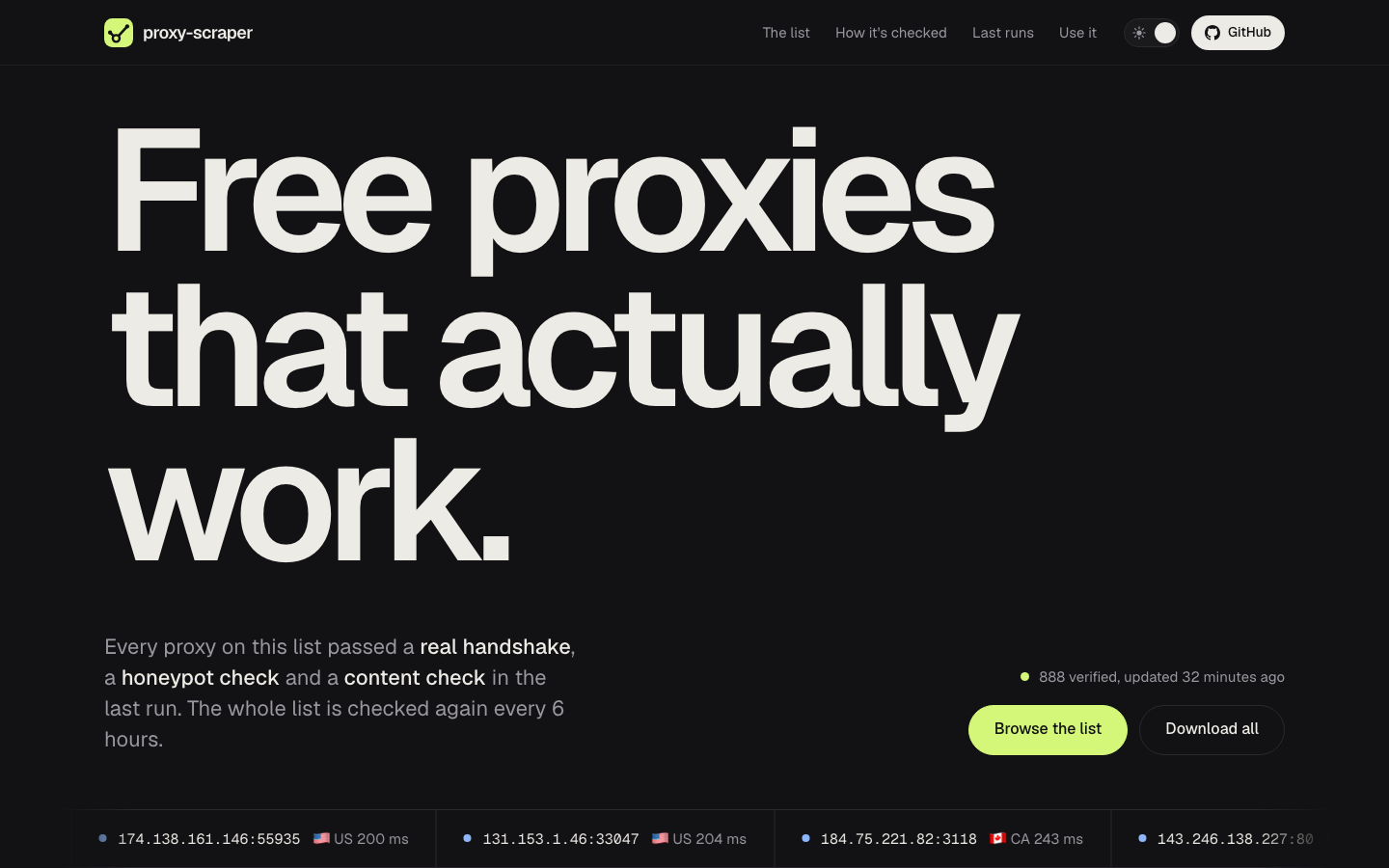The live list website