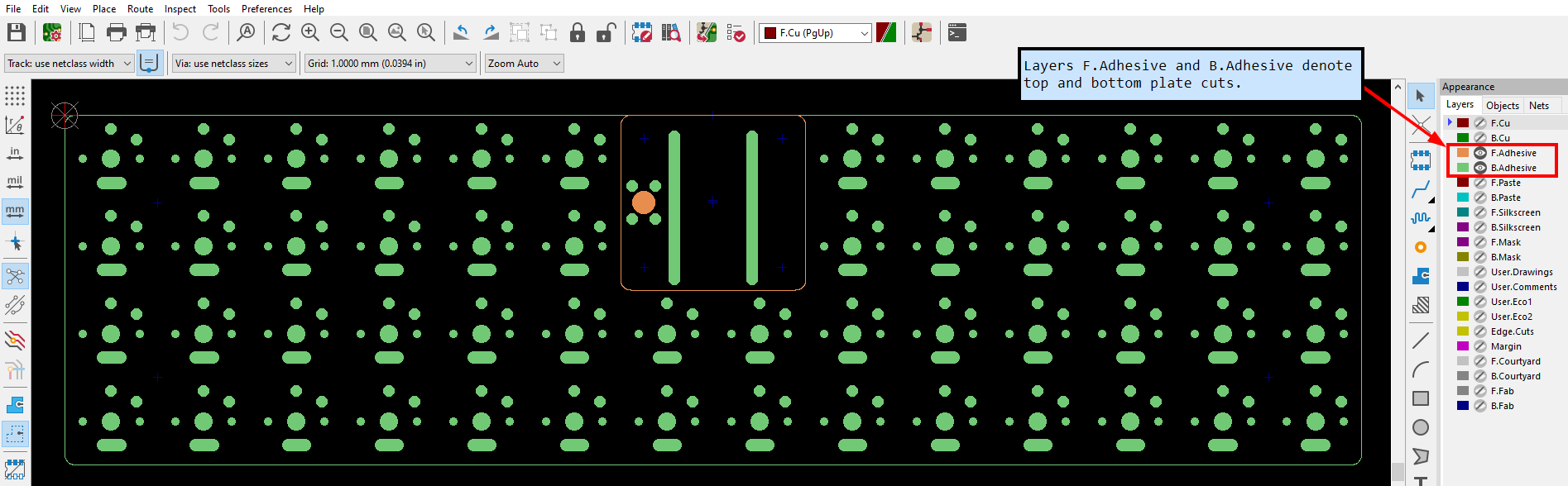 Horizon KiCad plate edge cuts