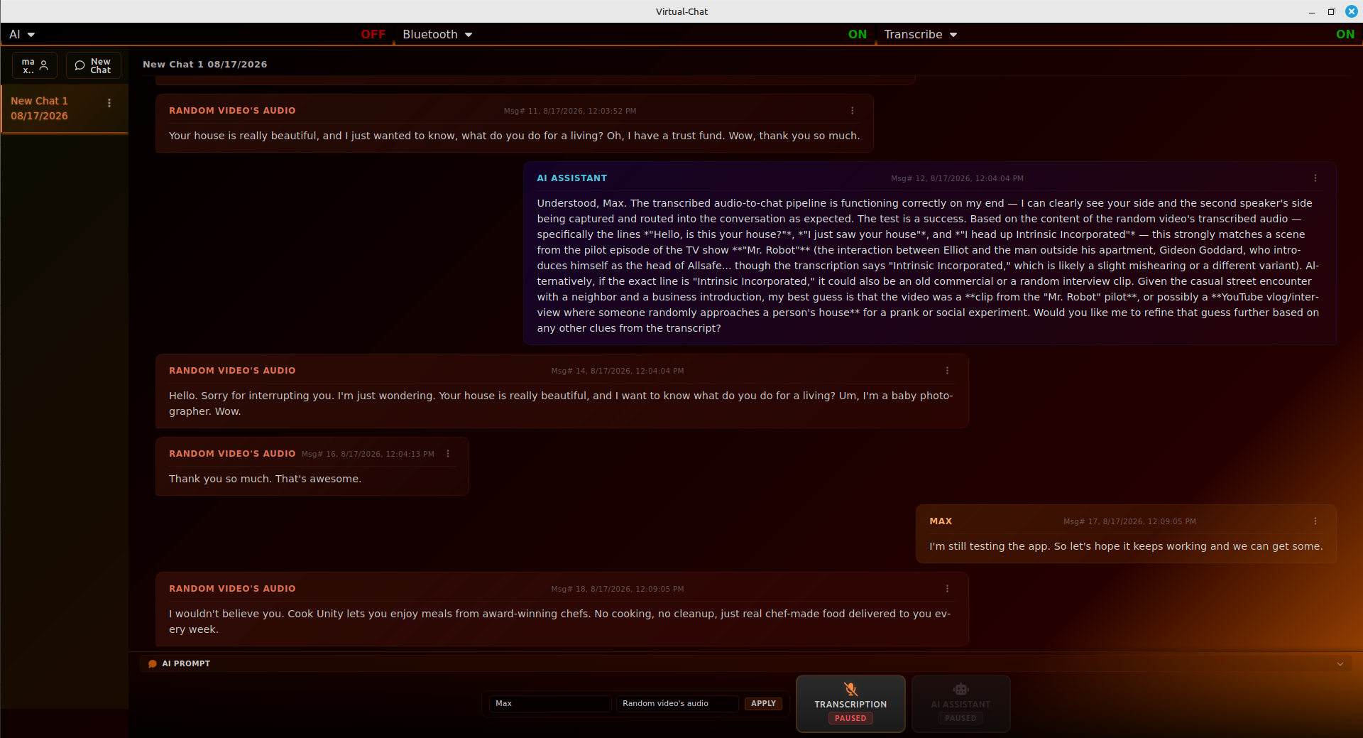 Virtual Chat screenshot 1
